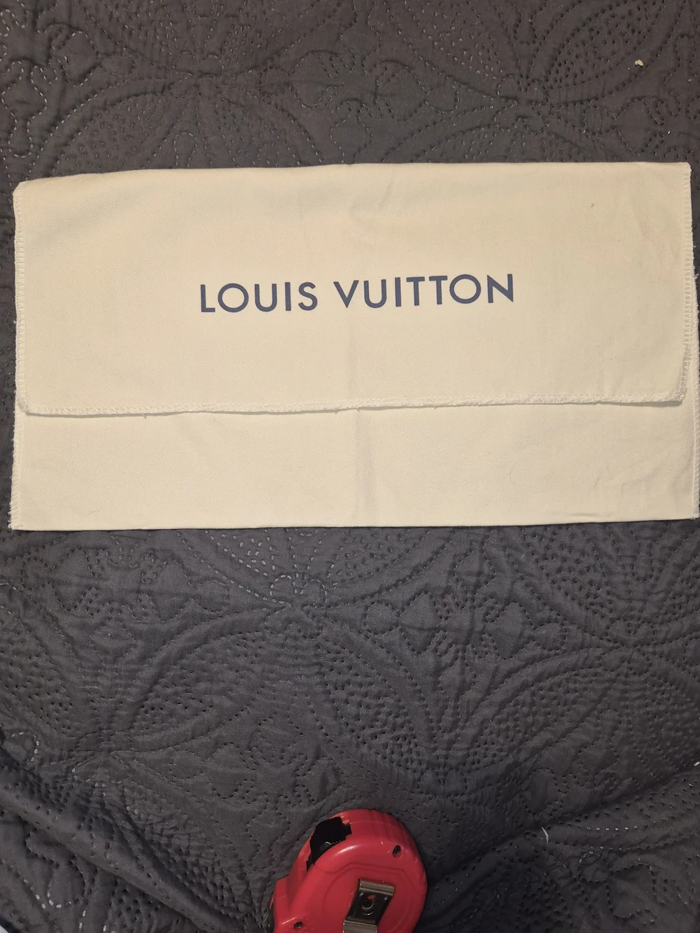 ​Louis Vuitton Cream Cotton Envelope Dust Bag 14 x 8
